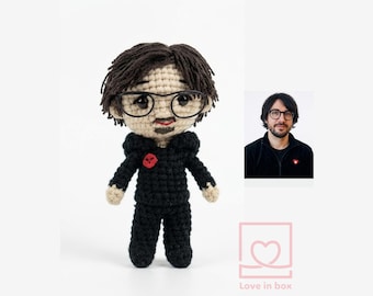 Mini Me Doll, Handmade Look Alike Doll, Custom Plushie Crochet Doll, Personalized Gift, Crochet Portrait Doll From Photo, Amigurumi Picture