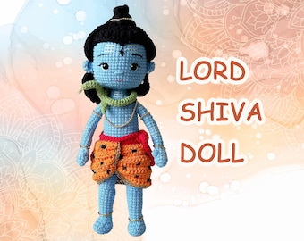 Shiva Doll, Shiva Statue, Amigurumi Shiva Doll, Unique Religion Vintage Handmade Spiritual Gifts - Lord Shiva Crochet Doll For Kids