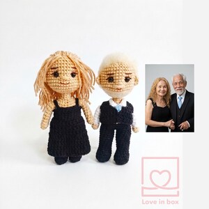 Custom Couple Crochet Doll from Photo, Personalized Wedding Anniversary Gift, Handmade Couple Portrait Doll, Custom Amigurumi Mini Me image 19