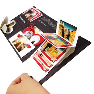 Herz Sammelalbum Explodieren/Explosion Karte Fotoalbum, Personalisieren Karte Foto Collage, Benutzerdefinierte Mini Fotokarte mit Ihre Bilder, Liebeskarte