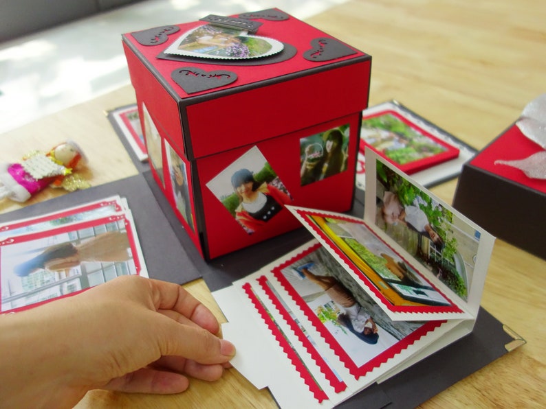 Special Red Exploding/explosion Box Photo Albumunique Etsy