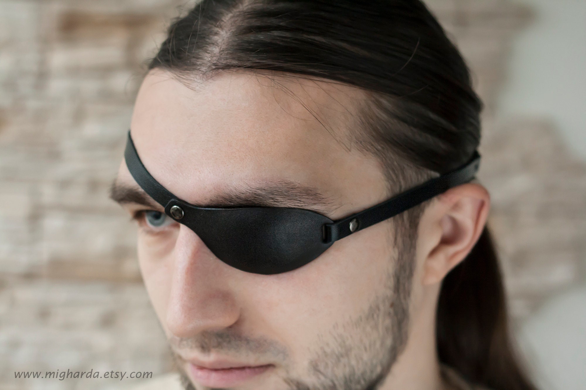 NEW Small Leather Eye Patch Black Eye Patch Unisex Eye Etsy