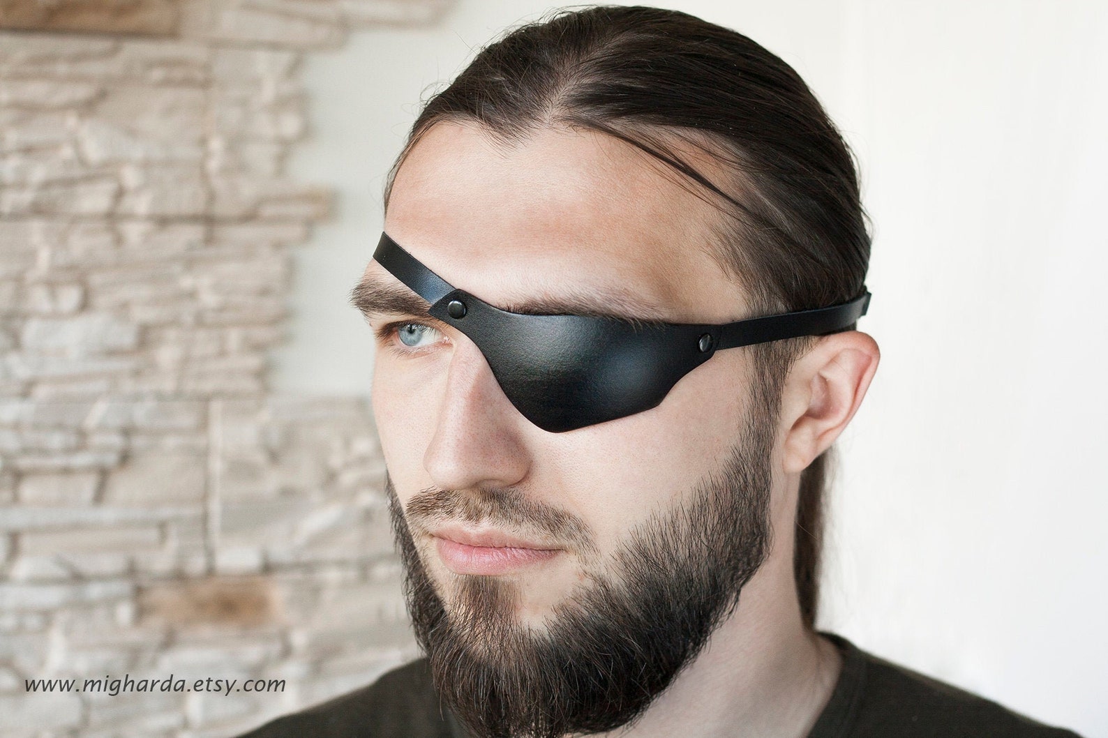 NEW Leather Eye Patch Black Eye Patch Unisex Eye Patch Man Etsy