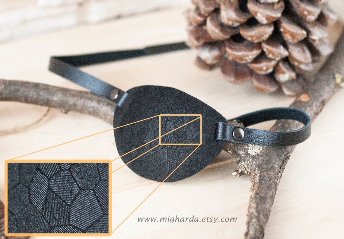 NEW Leather Eye Patch Eyepatch Black Eye Patch Textured Etsy
