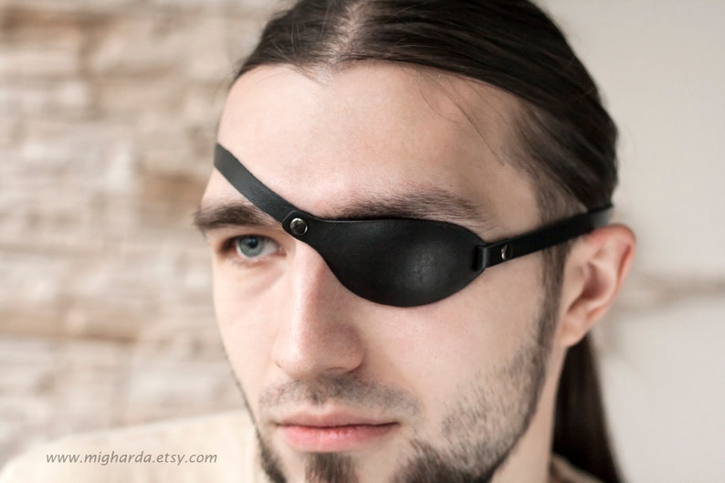 NEW Small Leather Eye Patch Black Eye Patch Unisex Eye Etsy
