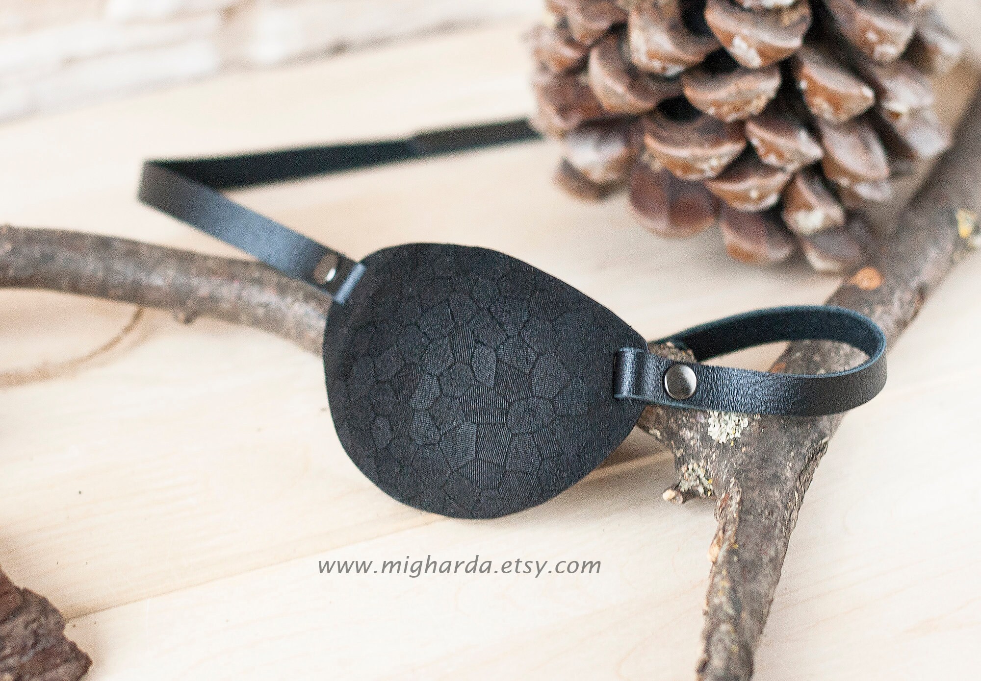 NEW Leather Eye Patch Eyepatch Black Eye Patch Textured Etsy