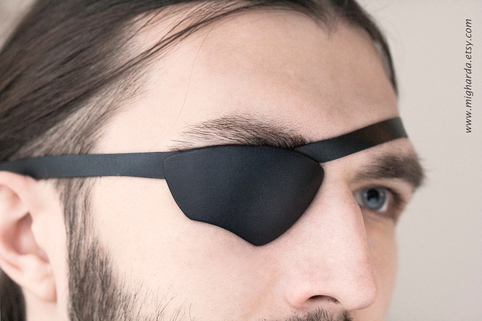 Leather Eye Patch Unisex Eye Patch Black Eye Patch Slim Eye Etsy