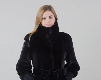 Blackglama Belt  Mink Fur Coat | Fur Coat | Blackglama Mink Coat | Luxury Fur Coat | Mink Fur Coat | Fur Coat Gift