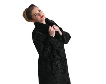 Luxury gift  |  Swakara  fur coat  |  Fur jacket Full skin Mykines
