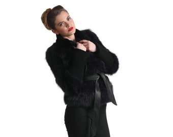 Luxury gift | Fox fur Coat Sleeves | Fur jacket full skin | Gift for her | berto