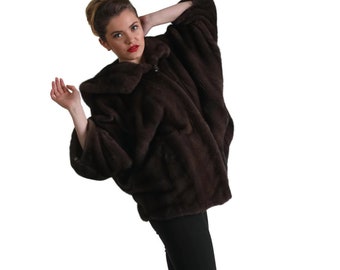 Luxury gift | Brown Mink fur Coat | Fur jacket full skin | Gift for her | Gewa