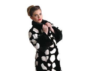 Beaver  fur Coat | Fur jacket full skin Knee length |  Wedding or anniversary present | Gift for her