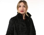 A brand newLuxury gift Black astrakhan fur jacket Wedding or anniversary present SAGA MEXA