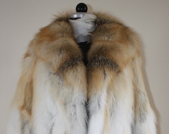 Luxury gift |  Golden Fox  Fur Coat | Fur jacket Women’s | Wedding,or anniversary present | Loe