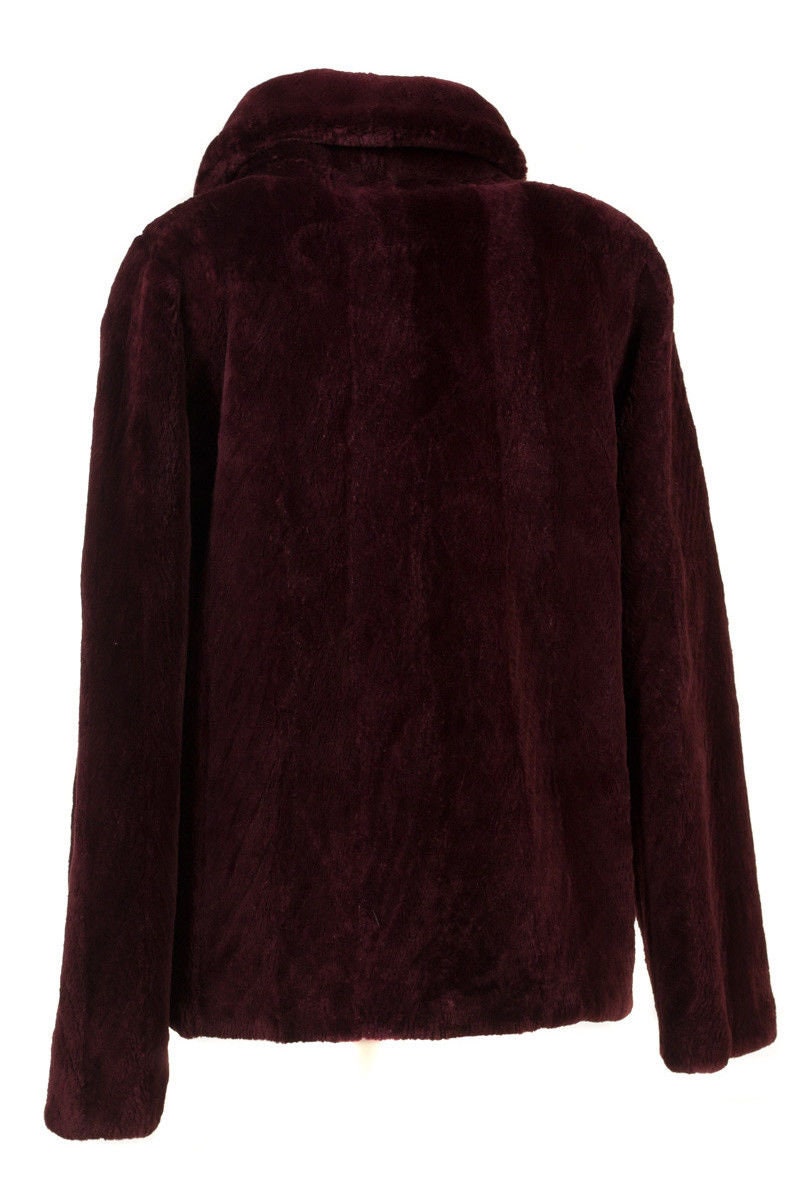 Luxury Gift/burgundy Beaver Fur Coat/fur Jacket Full Skin / | Etsy