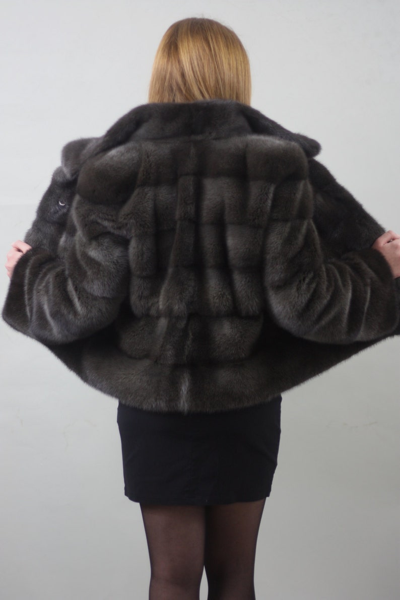 Burgunzinski Mink Fur Coat Fur Coat Waist Line - Etsy