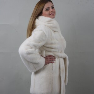 Pearl Mink Fur Coat Belt Fur Coat Pearl Mink Coat Luxury - Etsy