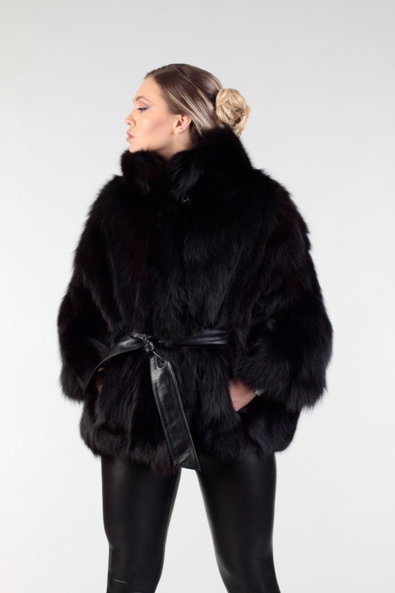 Black Fox Fur Jacket
