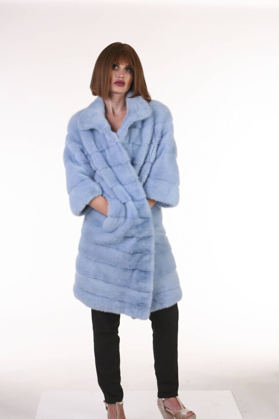 Luxury Gift Baby Blue Mink Saga Fur 
