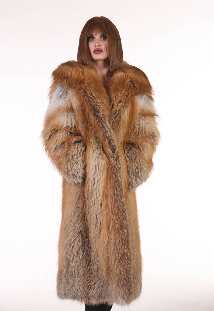 red fox fur jacket