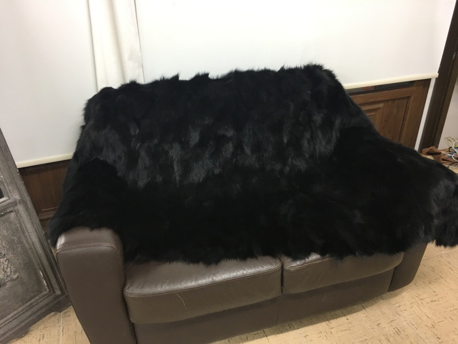 Black Fox Fur Blanket Luxury Bedding Black Fox Blanket Etsy