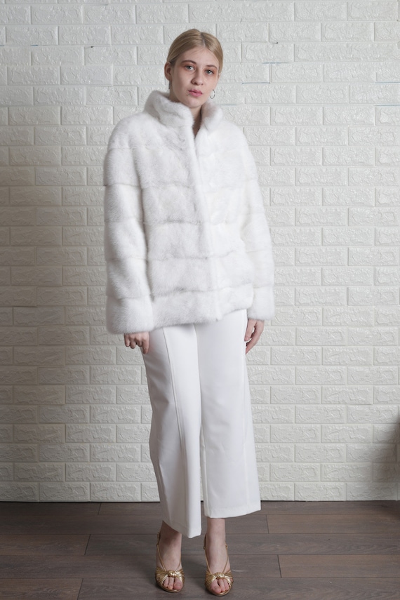 White Mink Fur Coat White Fur Coat Mink Coat Luxury Fur Coat Mink Fur Coat  Fur Coat Gift -  Israel