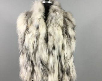 Platinum fox fur Vest | Fur Vest | Fox Vest | Women's Vest