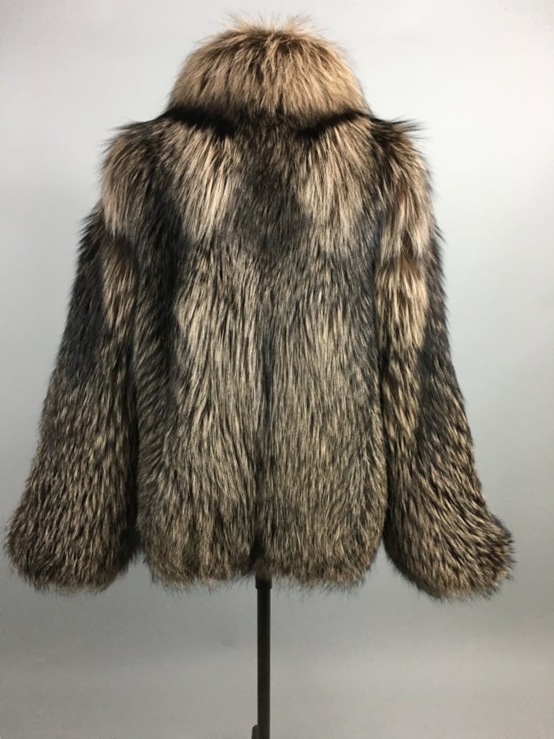 Brown Men's Fox Fur Coat - Etsy