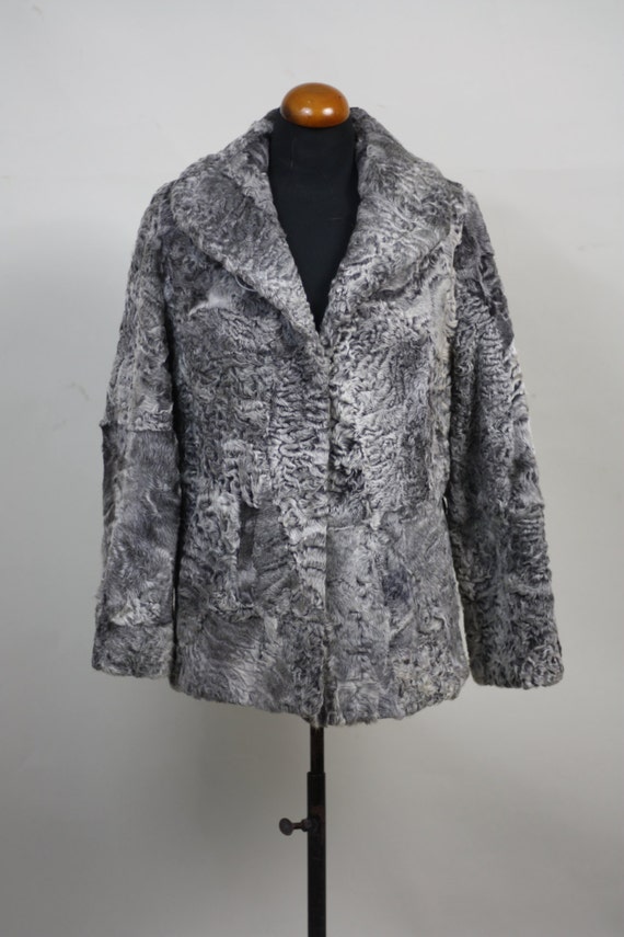 Luxury gift/ Persian Grey Lamb Fur Coat/ Fur jacket / | Etsy