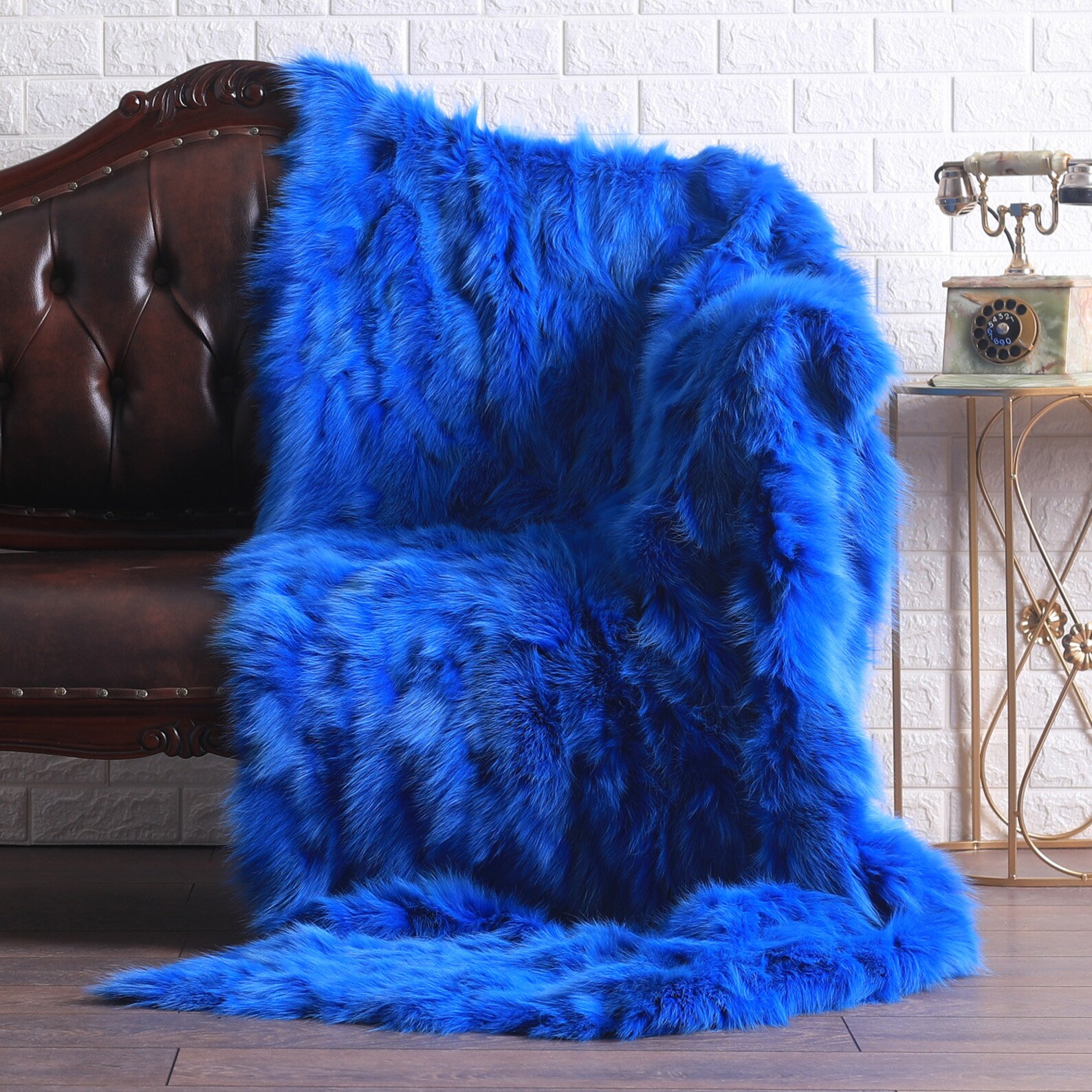 Blue Fox Fur Blanket Luxury Bedding Blue Fox Blanket Etsy