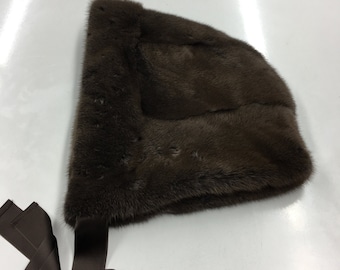Brown Mink Fur hood