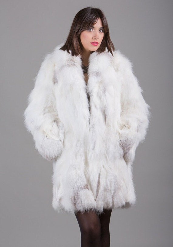 Luxury Gift Shadow Fox Fur Coat Fur Jacket Wedding or - Etsy Sweden