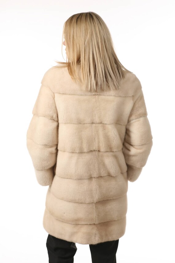 Beige cheap mink coat