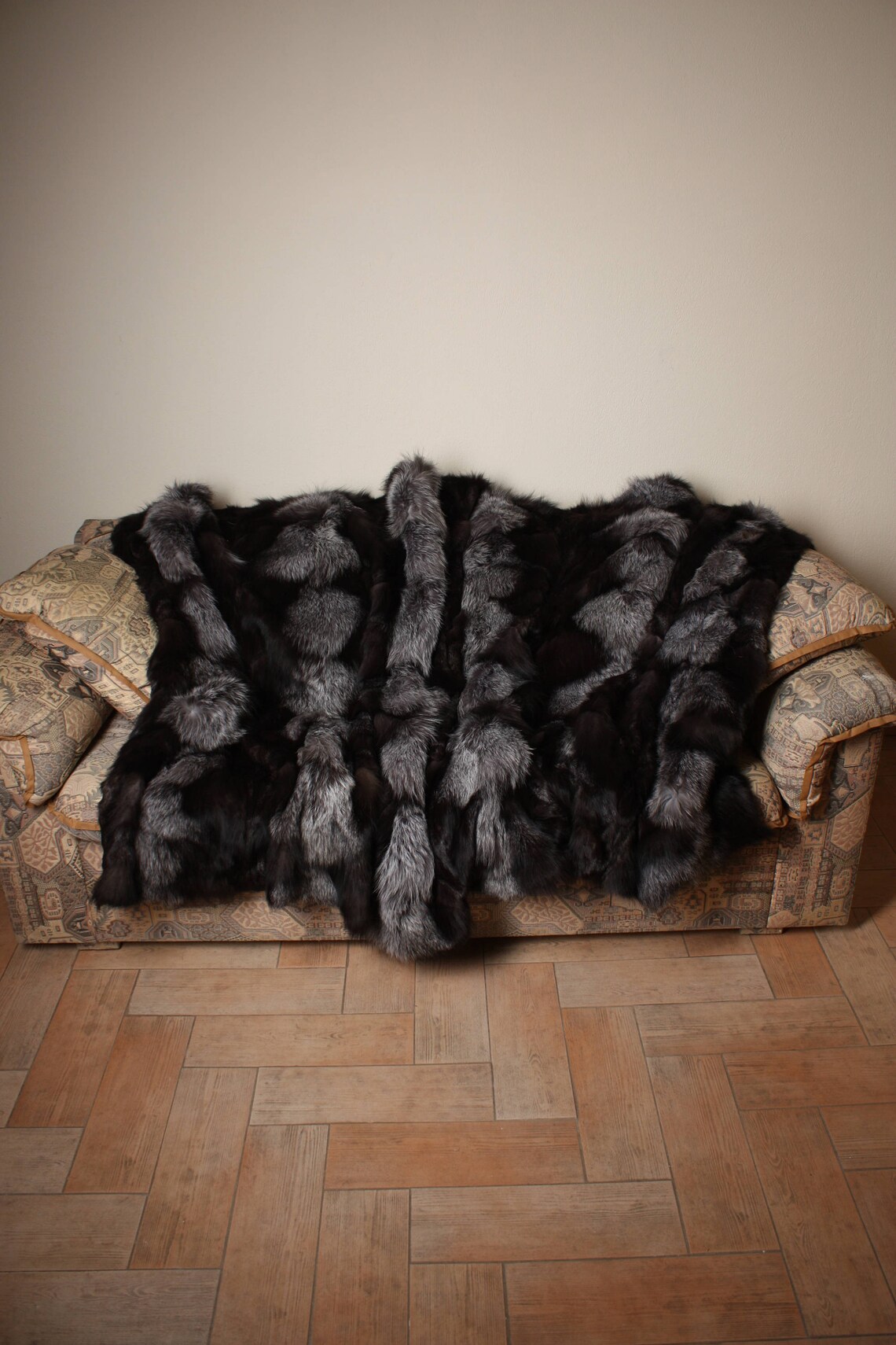 Silver Fox Fur Blanket Luxury Bedding Silver Fox Blanket Etsy