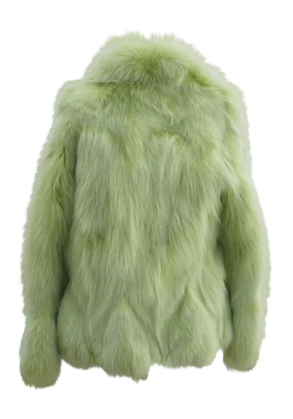 lime green fuzzy jacket
