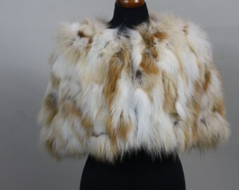 Luxury gift  |Golden white fox fur stole  | Wedding or anniversary present