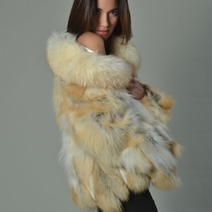 Golden Fox Fur Coat Fur Jacket Luxury Gift Wedding or - Etsy