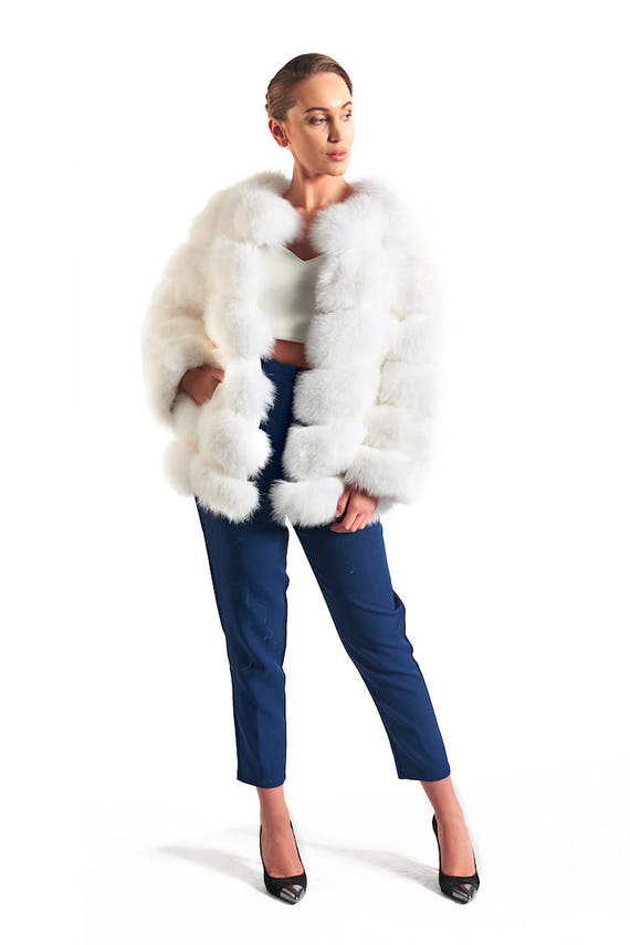 Waist length fur coat cheap