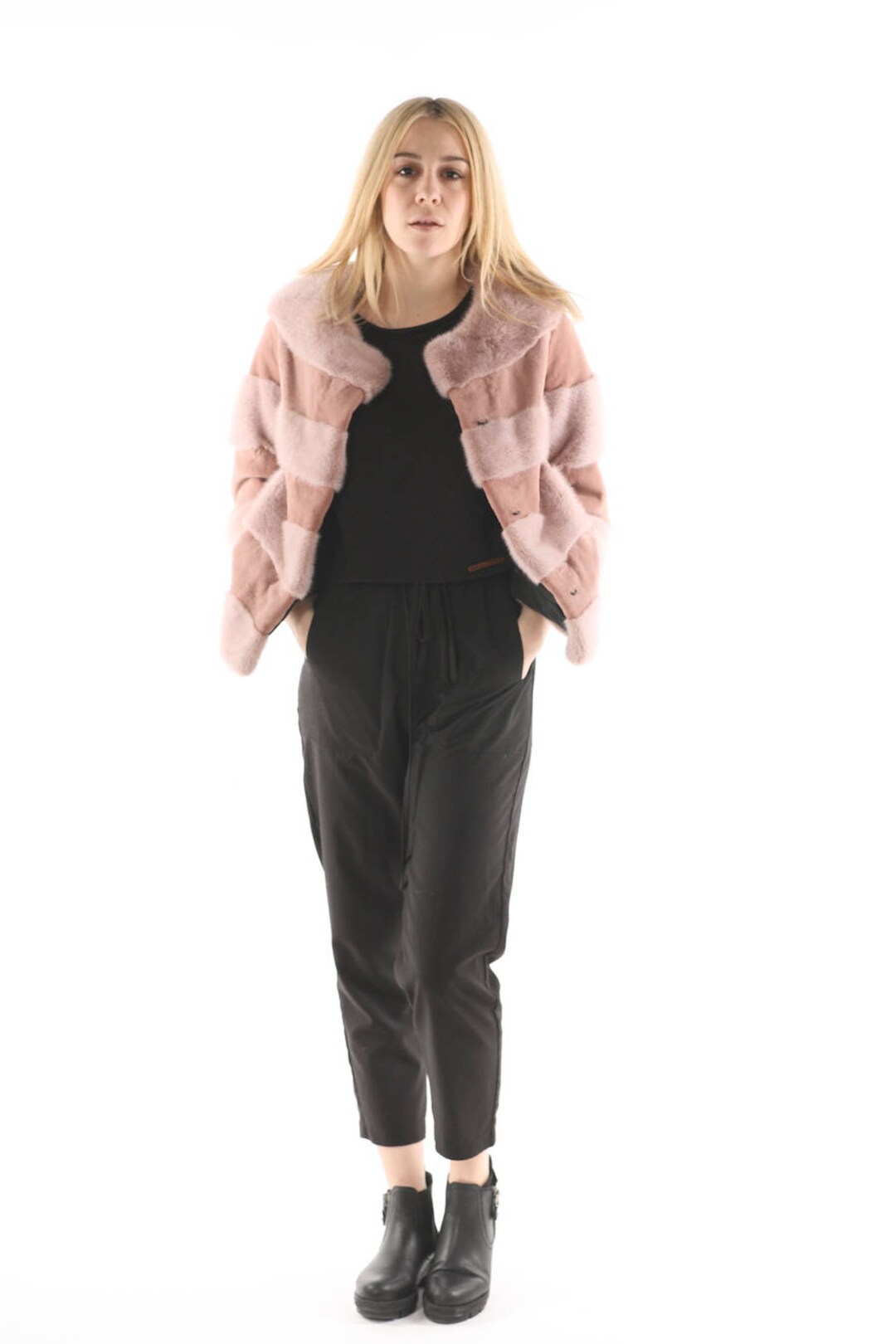 Pink Mink Fur Coat Fur Coat Pink Mink Coat Luxury Fur Coat Mink Fur