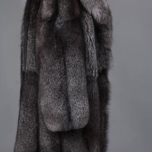 Luxury Gift Mens Full Length Blue Frost Fox Fur Coat Fur Jacket Wedding ...