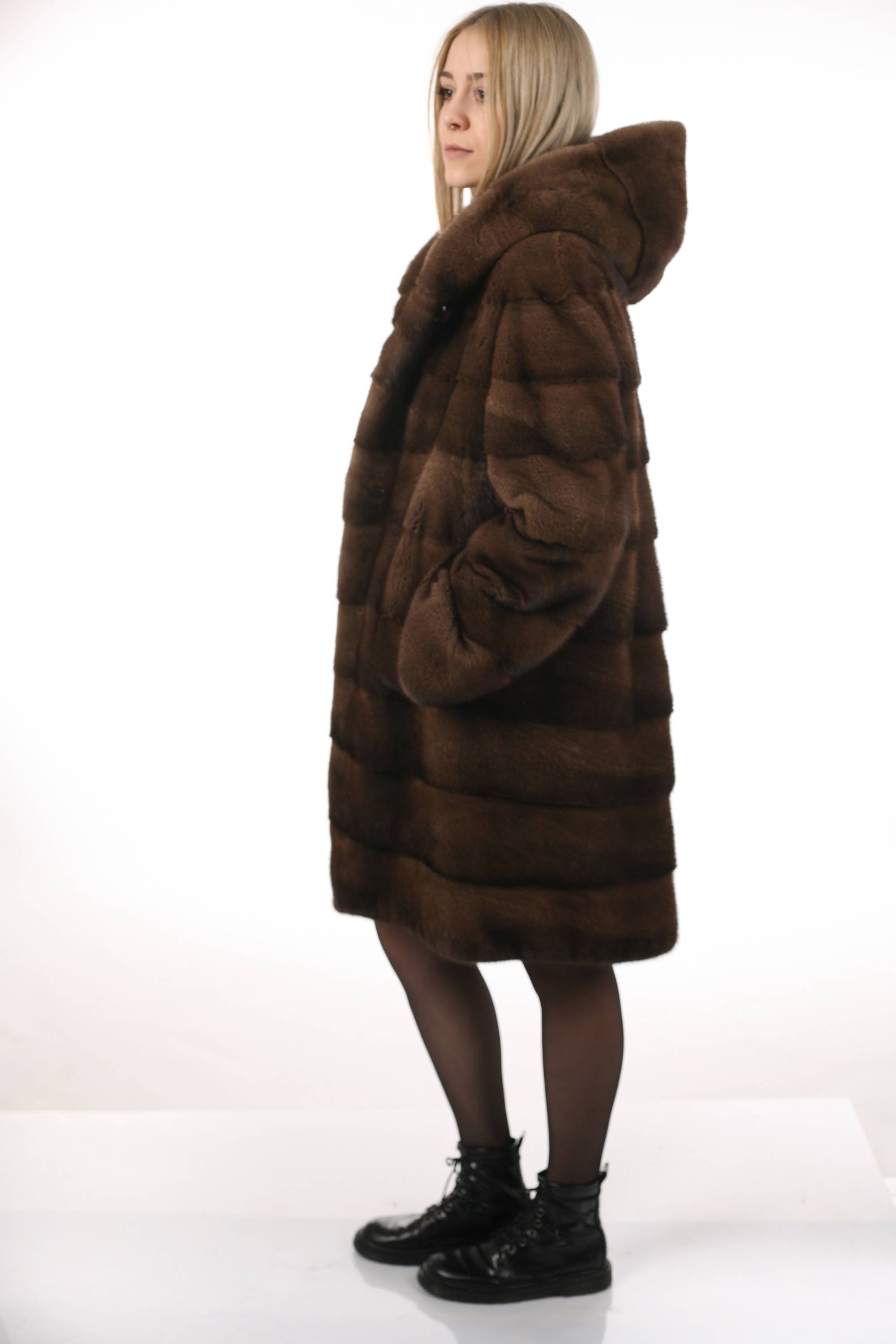 Luxury Gift Mahogany Saga Mink Fur Coat Fur Jacket Full Etsy