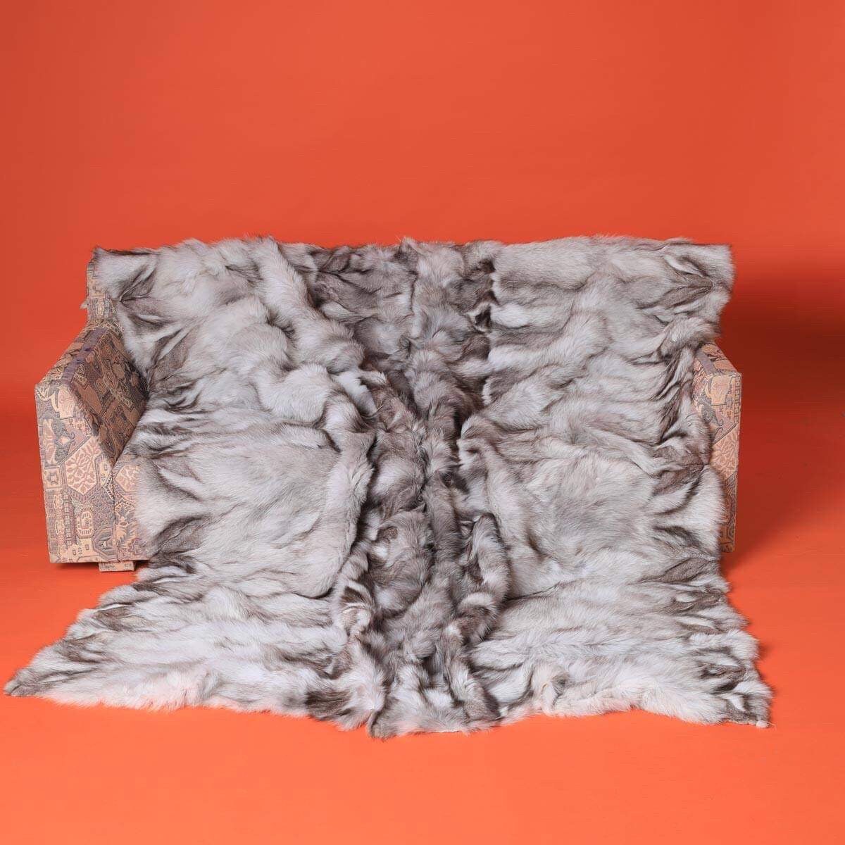 Blue Fox Fur Blanket Luxury Bedding Blue Fox Blanket Etsy