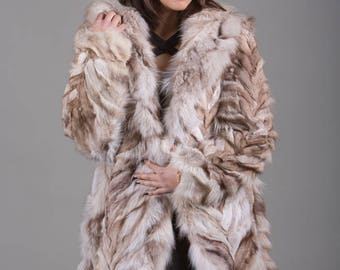 Blue Fox Fur Jacket | Fox Fur Jacket | Fox Fur Coat | Blue Fox Jacket | Luxury Fur Coat | Holiday Gift for Her | SAGA MEXA