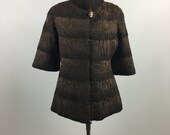 A brand new Luxury gift Dark Brown karakul fur coat Wedding or anniversary present SAGA MEXA
