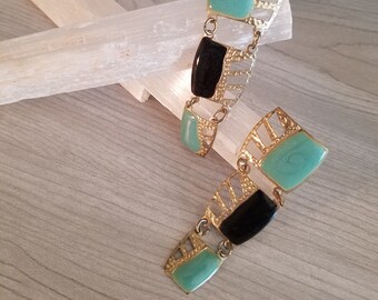 ¡Aretes colgantes de 3 pulgadas de los años 80 muy modernos y brillantes!