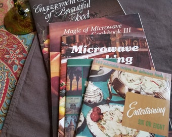 Colección de libros de cocina vintage de los años 70 y 80: recetas atemporales y entretenimiento