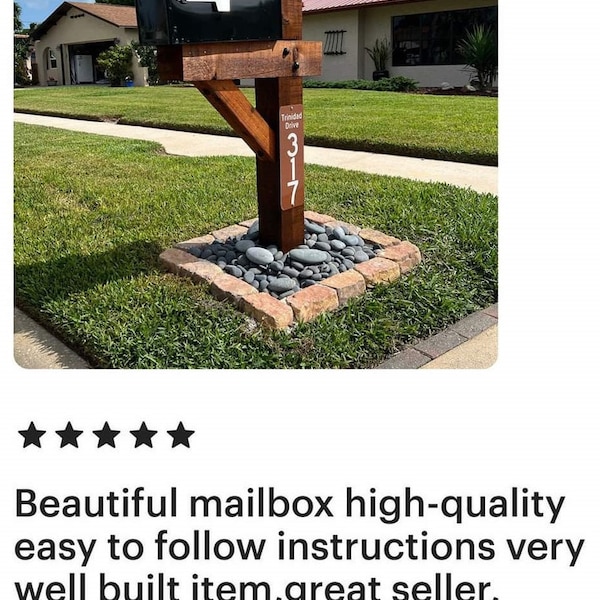 Custom 6x6 Cedar mailbox post.