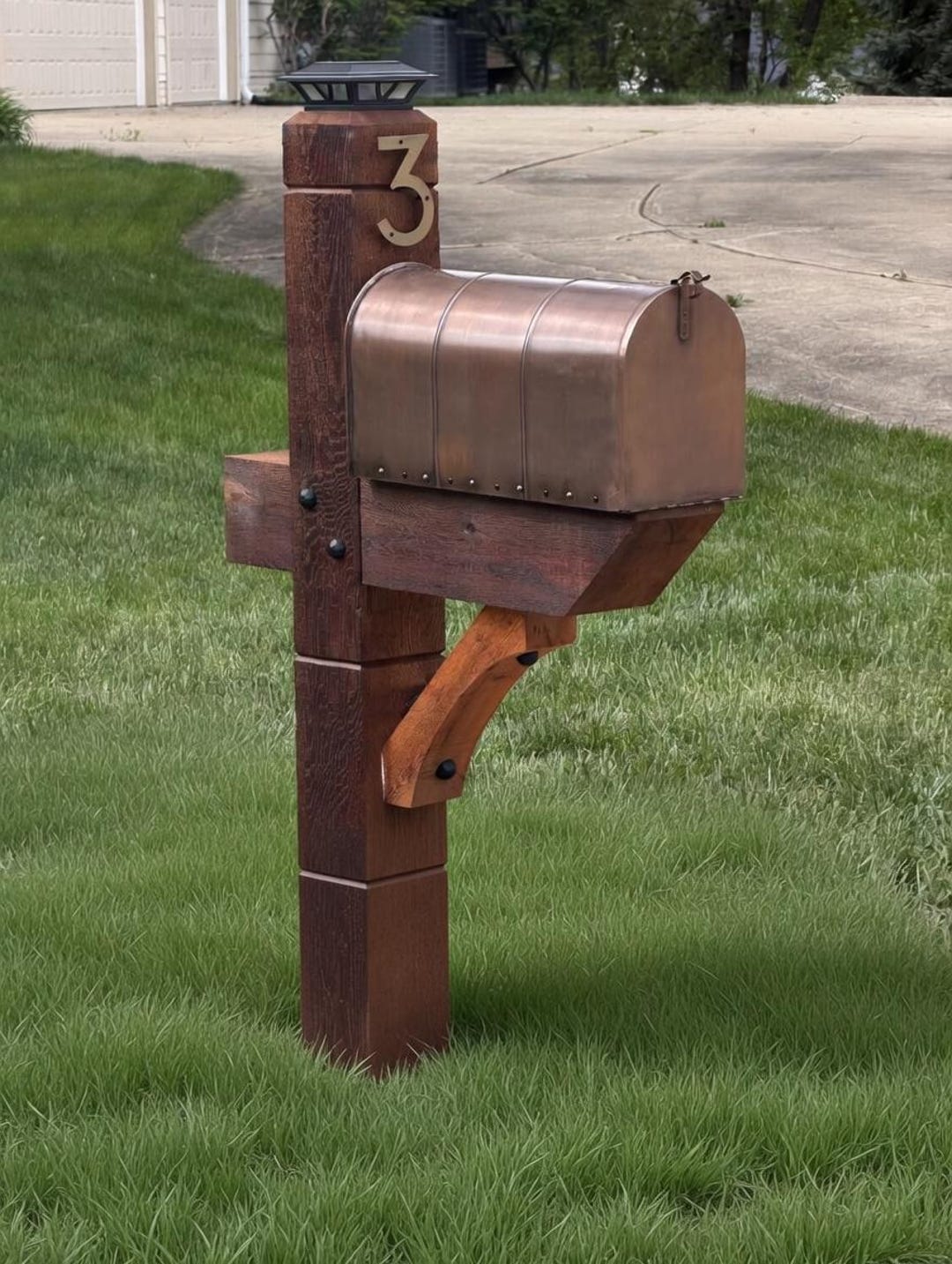 Custom Cedar Mailbox Post: Modern Rustic Outdoor Hardware (6x6) - Etsy