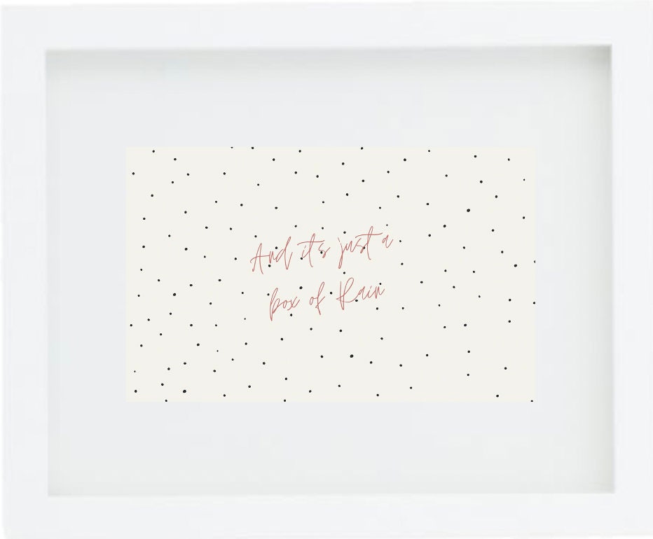 GRATEFUL DEAD BOX of Rain Song Lyrics Instant Download Etsy