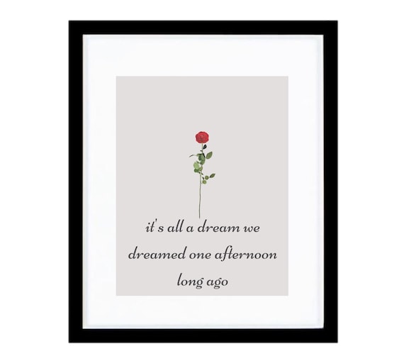 Grateful Dead Box Of Rain Lyrics Digital Print Classic Etsy